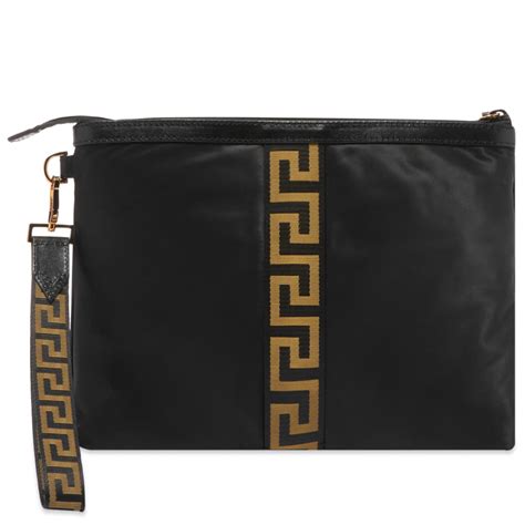 versace pouch bag|Versace nylon bag.